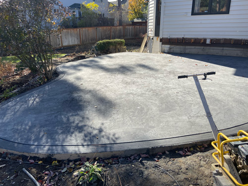 Picture of a concrete patio.