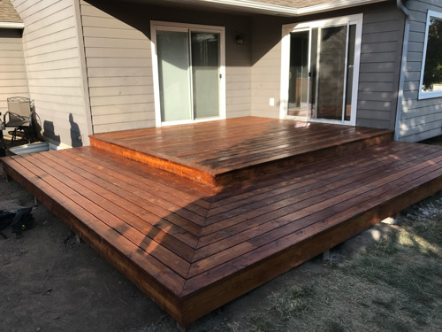 Picture of a multi level deck.