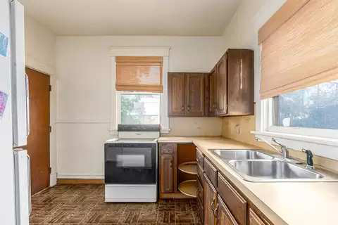 A before picture of a kitchen remodel.