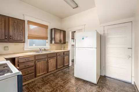 A before picture of a kitchen remodel.