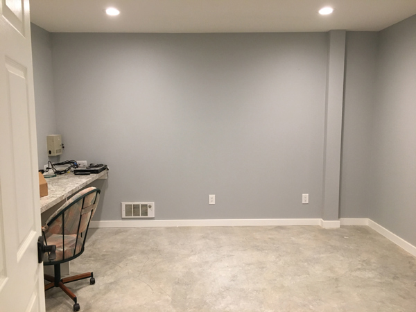 Interior painting at Owens Farms office space.