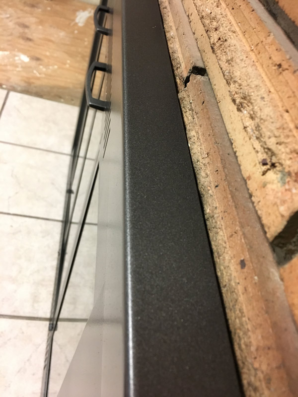 Just finished painting metal fireplace doors.